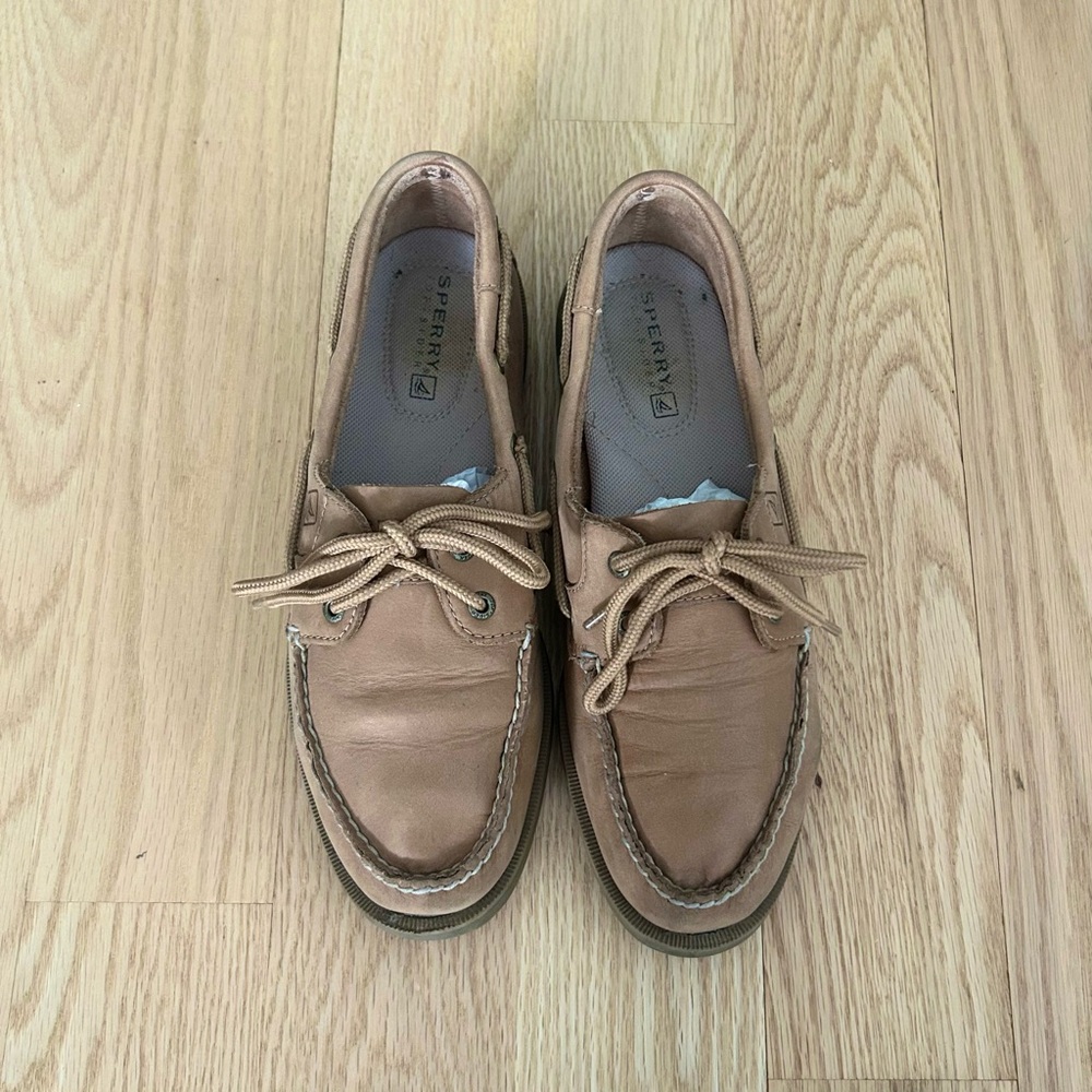Sperry Women's Top Sider Tan Leather Loafers